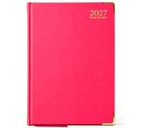 G4GADGET A4 2027 Week to View Pink Diary Gilt Edges Hardback