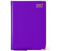 G4GADGET A4 2027 Week to View Purple Diary Gilt Edges Hardback
