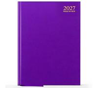 G4GADGET A4 2027 Week to View Purple Diary Hardback