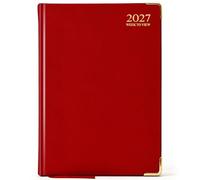 G4GADGET A4 2027 Week to View Red Diary Gilt Edges Hardback