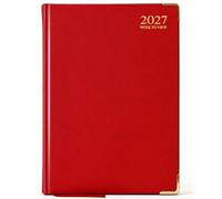 G4GADGET A4 2027 Week To View Red Diary Gilt Edges Hardback