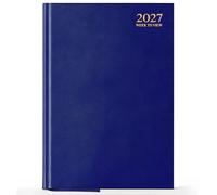 G4GADGET A4/A5 2027 Week to View Black Diary Hardback (Blue, A5 Week To View)