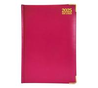 G4GADGET A4 Day A Page 2026 Pink | Hardback Cover | Daily Planner with Note Sections | Professional and Durable