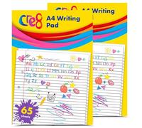 G4Gadget A4 Notebook Lined Writing Pad Pack of 2, 65 Sheets Each, A4 Notepad for School, Office & Home, Ruled Paper Note Pads for Notes, Study, Meetings, Journaling & Everyday Writing
