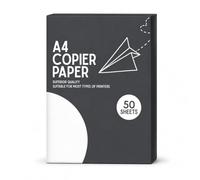 G4GADGET A4 Printer Paper 75GSM White - 50 Sheets Multipurpose Printing Paper for Inkjet & Laser Printers, Copier & Office Use, Smooth Plain A4 Paper 210 x 297mm