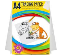 G4GADGET A4 Tracing Paper Pad - 40 Sheets, 35 GSM Transparent Tracing Paper for Drawing, Sketching, Sewing Patterns, Calligraphy, Design & Craft Projects