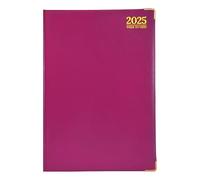 G4GADGET A4 Week To View 2025 | Hardback Cover | Weekly Planner with Note Sections | Professional and Durable (Purple)
