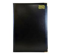 G4GADGET A4 Week To View 2025 | Hardback Cover | Weekly Planner with Note Sections | Professional and Durable (Black)