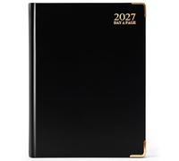 G4GADGET A5 2027 Day a page Black Diary Gilt Edges Hardback