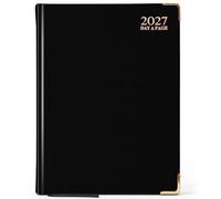 G4GADGET A5 2027 Day a Page Black Diary Gilt Edges Hardback
