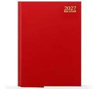 G4GADGET A5 2027 Day a Page Red Diary Hardback