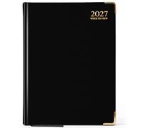 G4GADGET A5 2027 Week to View Black Diary Gilt Edges Hardback