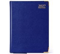G4GADGET A5 2027 Week To View Blue Diary Gilt Edges Hardback