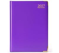 G4GADGET A5 2027 Week To View Purple Diary Gilt Edges Hardback