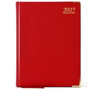 G4GADGET A5 2027 Week To View Red Diary Gilt Edges Hardback
