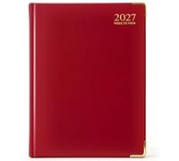 G4GADGET A5 2027 Week to View Red Diary Gilt Edges Hardback