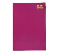 G4GADGET A5 Day A Page Diary 2025 | Hardback Cover | Daily Planner with Hourly Slots | Bold & Compact (Purple)