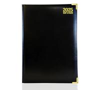 G4GADGET A5 Day A Page Diary Black 2025 | Hardback Cover | Daily Planner with Hourly Slots | Compact and Durable