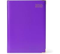 G4GADGET A5 Day A Page Diary Purple 2026 Hardback Cover Daily Planner