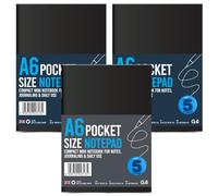 G4GADGET A6 Notebook Pack of 15 - Pocket Notebooks with 56 Pages, Small Memo Pad Journals, Portable A6 Notepad for Office, School & Travel, Staple Stitched Pocket Size Notebook