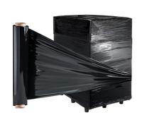 G4GADGET Black Pallet Wrap 1 Roll Heavy Duty 400mm x 220m (23 Micron, 1.2kg) | Strong Tear Resistant Stretch Cling Film | Shrink Wrap for Packing, Moving, Storage | Waterproof Wrap Roll