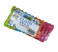 G4GADGET Clothes Pegs 144 Pack, Heavy-Duty Plastic Pegs for Washing Line, Strong Grip & Rust-Resistant Laundry Pegs with Stainless Steel Springs, Non-Slip & Windproof Pegs for Home, Garden & Craft Use