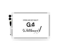 G4GADGET Dry Wipe Magnetic Whiteboard Mini Office Notice Memo White Board and Eraser 20cm x 30cm Double Sided