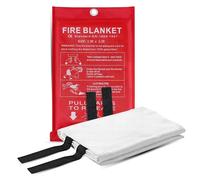 G4GADGET Emergency Fire Blanket - 1 Pack - Large 1m x 1m Fire Suppression Blanket with Loops for Kitchen, Home, Office, Garage, and Caravan - Wall Mountable Fiberglass Fire Blanket
