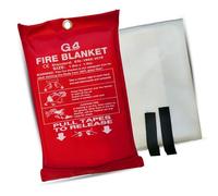 G4GADGET Fire Blanket 2 Pack - 1m x 1m Emergency Fire Suppression Blanket for Kitchen, Home, Car, and Camping - 40"x40", Heat Resistant, Durable, and Lightweight