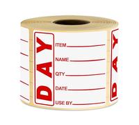 G4GADGET Food Labels Roll Use by - 500 Stickers - 50x75mm Writable Freezer & Storage Prep Labels - Removable Adhesive - Food Rotation Stickers for Kitchen, Restaurant & Catering