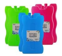 G4GADGET Freezer Blocks 16cm 6 Pack - Reusable Ice Packs for Cool Bag, Lunch Box & Cool Box - Long Lasting Ice Pack for Camping Accessories, Travel & Cooler Bag - Ice Blocks for Food & Drinks