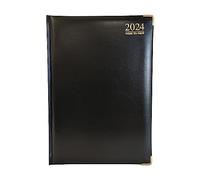 G4GADGET G4 2024 Black A4 Week to View Diary Hardback Cover 70GSM Paper for Business Office & Home