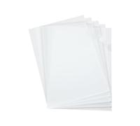 50 Pack 100 Micron Heavy Duty A4 Clear Plastic Open Top & Side File Folder Project Presentation Covers