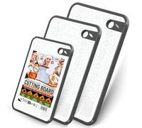 G4GADGET Heavy Duty Chopping Board Set of 3 - 38x26cm / 35x23cm / 26.5x16.4cm - Curved Cutting Boards with Handle Ring, Non-Slip, Deep Juice Grooves, Dishwasher Safe for Meat, Vegetables, Fruits