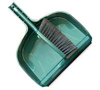 G4GADGET Heavy Duty Jumbo Dustpan and Brush Set - Large Broom and Dustpan Set with Stiff Bristles - Long Handle Clip-On Pan - Indoor Outdoor Sweeping Brush for Home, Office, Garden