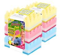 G4GADGET Heavy Duty Scourer Sponges 6 Pack - Extra Absorbent Dual-Sided Kitchen Sponge for Washing Up, Non-Scratch Cleaning Pads for Dishes, Pots, Pans & Car Cleaning - Durable Foam & Scrub Pad