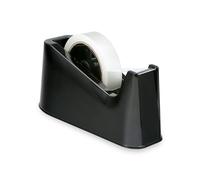 G4GADGET Heavy Duty, Tape Dispenser - Weighted, Non-Skid Rubber Base - High-Quality, Sharp Cutting Blade - Black, Desktop Adhesive Distributor - Uniform Cutting - One Hand Dispensing