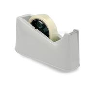 G4GADGET Heavy Duty Tape Dispenser White - Non-Slip Base | Compatible with Sellotape, Scotch, Parcel & Packing Tape | Cellotape Dispenser for Home & Office Includes 1 Clear Tape Roll & 1 Extra Spindle
