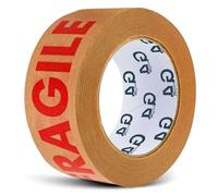 G4GADGET Kraft Paper Packing Tape 48mm x 50m (3 Rolls) | Brown Paper Parcel Tape | Recyclable Packaging Tape | Strong Adhesive Paper Tape for Boxes, Moving & Shipping