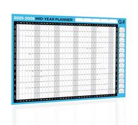 G4GADGET Laminated Academic Wall Planner 2025-2026 | A1 Reusable Mid-Year Planner Wall Calendar (85cm x 58cm) | Year at a Glance Wall Chart with UK Holidays | Great for School, Office & Home