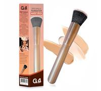 G4GADGET Liquid Foundation Brush - Flat Top Kabuki Makeup Brush for Blending Cream, Liquid & Powder - Dense Synthetic Bristles - Perfect for Foundation, Blush & Bronzer - Vegan & Cruelty-Free