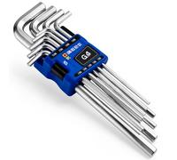 G4GADGET Long Hex Key Set 9 Piece Metric Allen Key Set 1.5-10mm, Chrome Vanadium Steel Extra Long Hex Keys, L-Shaped Hex Wrench Set with Storage Holder for Car, Bicycle, Furniture & DIY Repairs