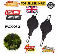 G4Gadget Make Plant Care Easy And Effortless With This 2 Pack Of Adjustable Hanging Basket Pulley Hooks.