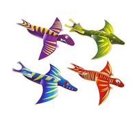 G4GADGET Pack Age 2+ of 36 Dinosaur Flying Glider Planes, Kids Gift-Party Loot Bag Stocking Fillers, Fun Paper Planes for Dino Party Bag Fillers, Medium