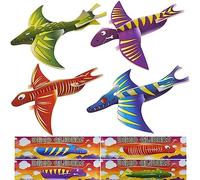 G4GADGET Pack of 12 Dinosaur Flying Glider Planes Kids Gift-Party Loot Bag Stocking Fillers Fun
