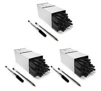 G4GADGET Pack of 150 - Medium Tip Fluent Smooth Writing Black Biro Ballpoint Pens