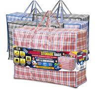 G4GADGET Pack of 5 Zip Storage Bags 60x60x15cm - Reusable Laundry & Clothes Storage Bags with Handles, Folding Organiser Bags for Bedding, Duvets, Travel, Moving, Wardrobe & Home Organisation