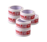 G4GADGET Strong Heavy Duty Fragile Packing Tape - 6 Rolls (48MM x 66M) - Durable Packaging Tape for Moving Boxes, Parcel Sealing, and Long-Term Storage