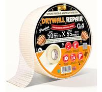 G4GADGET Plasterboard & Drywall Mesh Tape 50mm x 55m | Self Adhesive Scrim Tape for Plastering | Crack Repair & Joint Tape for Wall Filling, Ceiling & Drywall