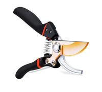 G4GADGET Premium Titanium Bypass Secateurs - Sharp Garden Pruning Shears with Non-Slip Handle, Safety Lock, Rust Resistant Blade - Ideal for Plant, Flower, Tree & Stem Cutting